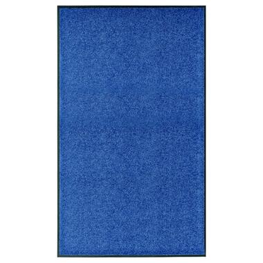 vidaXL Deurmat wasbaar 90x150 cm blauw product