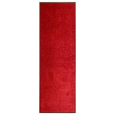 vidaXL Deurmat wasbaar 60x180 cm rood product