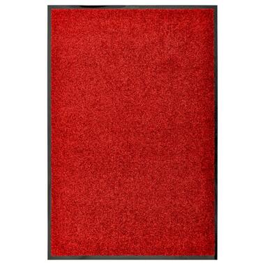 vidaXL Deurmat wasbaar 60x90 cm rood product