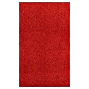 vidaXL Deurmat wasbaar 90x150 cm rood product