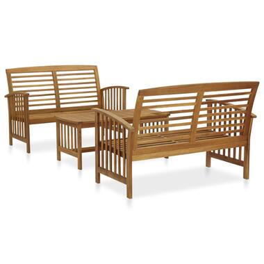 vidaXL Salon de jardin 3 pcs Bois d'acacia solide product