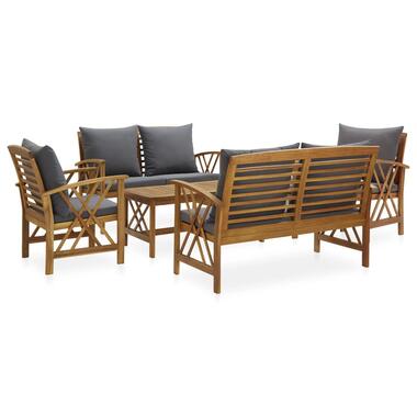 vidaXL Salon de jardin 5 pcs avec coussins Bois d'acacia solide product