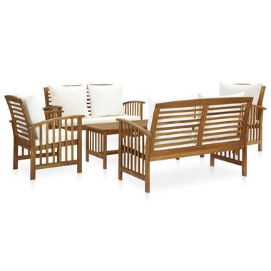 vidaXL Salon de jardin 5 pcs avec coussins Bois d'acacia solide product