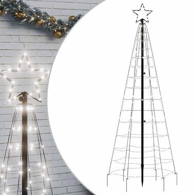 vidaXL Arbre de Noël lumineux avec piquets 220 LED blanc froid 180 cm product