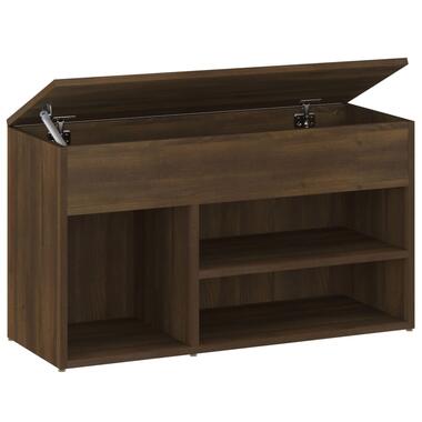 vidaXL Schoenenbank 80x30x45 cm bewerkt hout bruin eikenkleur product