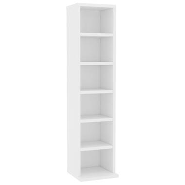 vidaXL Armoire à CD Blanc 21x20x88 cm Bois d'ingénierie product