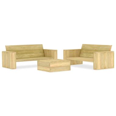 vidaXL Salon de jardin 3 pcs Bois de pin imprégné product