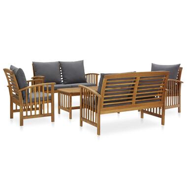 vidaXL Salon de jardin 5 pcs avec coussins Bois d'acacia solide product