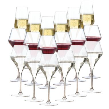 OTIX Flûtes à Champagne, Verres à Vin Rouge, Verres à Vin Blanc, Transparent product