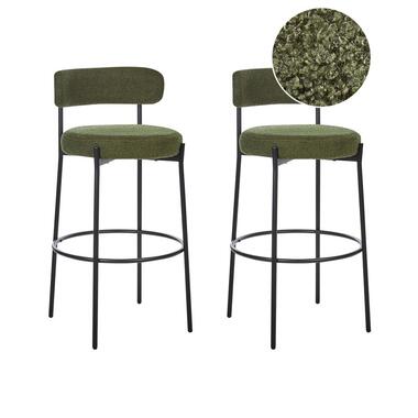 Lot de 2 chaises de bar ALLISON Bouclé Vert product