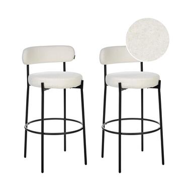 Lot de 2 chaises de bar ALLISON Bouclé Blanc product