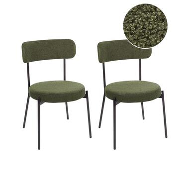 Lot de 2 chaises de salle à manger ALLISON Bouclé Vert foncé product