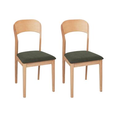 Lot de 2 chaises de salle à manger ALVIN Bois d'hévéa Bois clair product