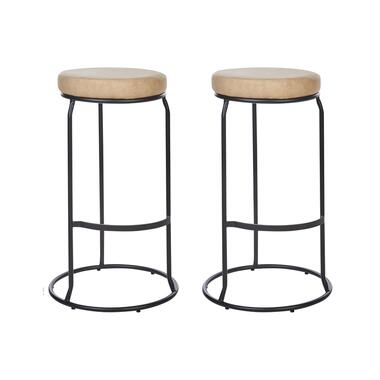 Tabouret de bar Set de 2 Cuir PU Beige MILROY product