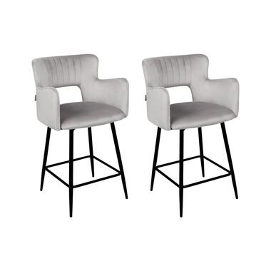 Tabouret de bar Set de 2 Velours Gris clair SANILAC product