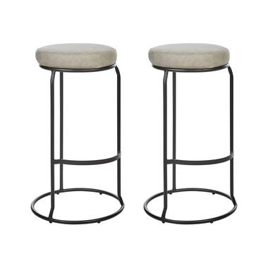 Tabouret de bar Set de 2 Cuir PU Gris clair MILROY product