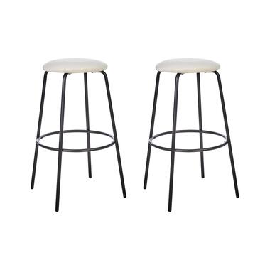 Lot de 2 chaises de bar MORTON Velours Blanc cassé product