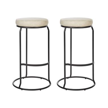 Tabouret de bar Set de 2 Cuir PU Beige clair MILROY product