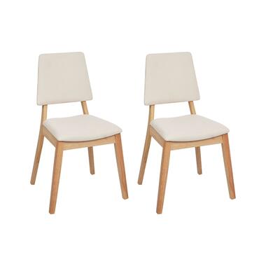 Lot de 2 chaises de salle à manger MERRILL Bois d'hévéa Beige clair product