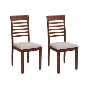 Lot de 2 chaises de salle à manger ORTLEY Bois d'hévéa Bois foncé product