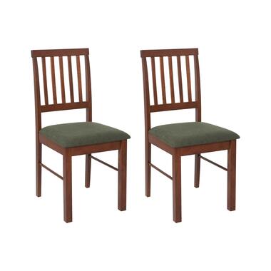 Lot de 2 chaises de salle à manger ORONO Bois d'hévéa Bois foncé product