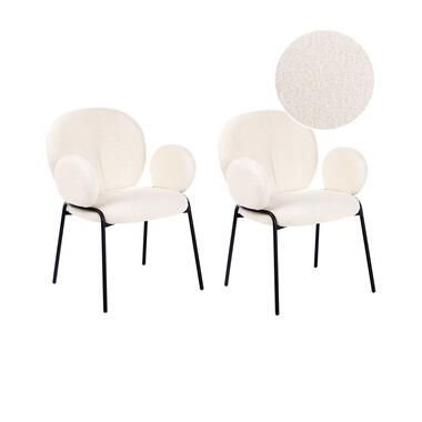 Lot de 2 chaises de salle à manger ELY Bouclé Blanc cassé product