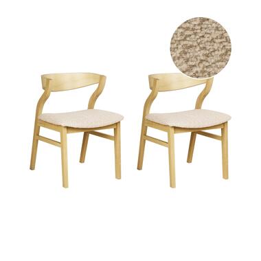 Lot de 2 chaises de salle à manger MAROA Bois d'hévéa Beige clair product