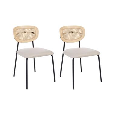 Lot de 2 chaises de salle à manger MAYETTA Tissu Beige clair product