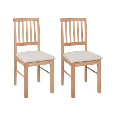 Lot de 2 chaises de salle à manger ORONO Bois d'hévéa Bois clair product