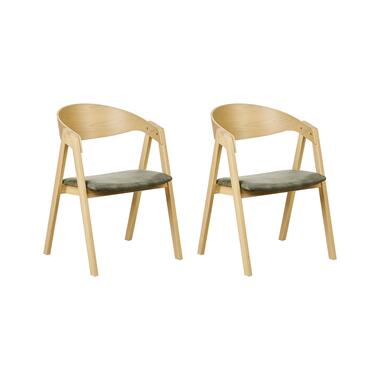 Lot de 2 chaises de salle à manger YUBA Bois d'hévéa Vert foncé product