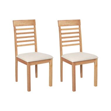 Lot de 2 chaises de salle à manger ORTLEY Bois d'hévéa Bois clair product