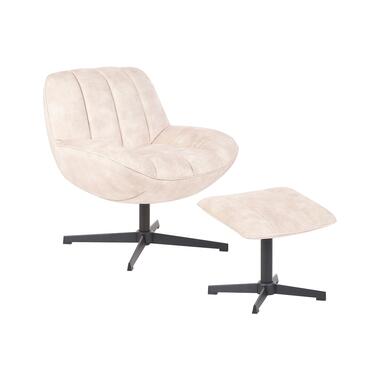 Chaise avec repose-pied LIA Velours Beige product