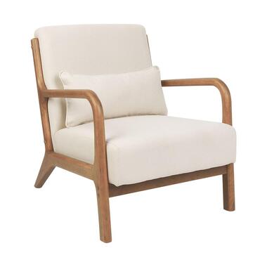 SKOVDE - Fauteuil - Lichtbeige - Rubberhout product
