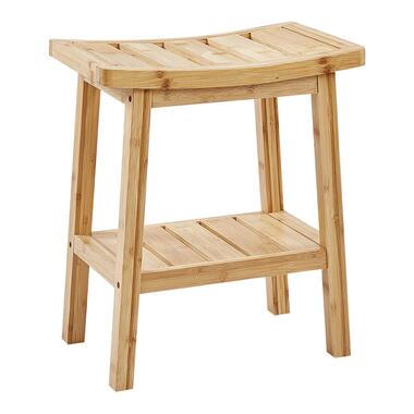 Tabouret de salle de bain en bambou bois clair TREMONT product