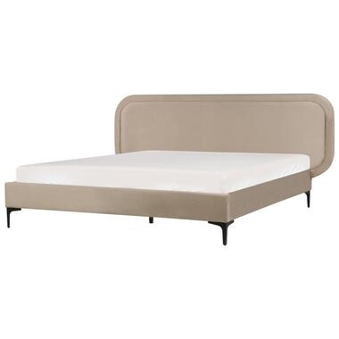 Lit avec sommier SUZETTE 160 x 200 cm Velours Beige product