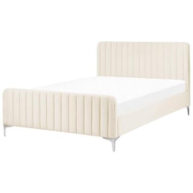 LUNAN - Tweepersoonsbed - Beige - 140 x 200 cm - Fluweel product