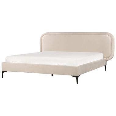 Lit avec sommier SUZETTE 160 x 200 cm Velours Beige clair product
