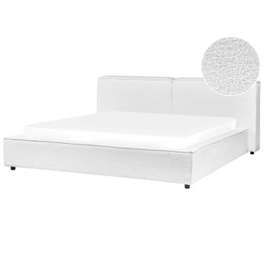 Lit double 180 x 200 cm en bouclé blanc LINARDS product