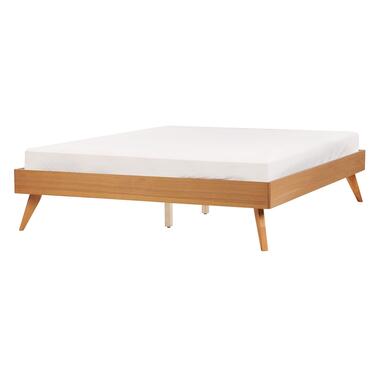 BERRIC - Tweepersoonsbed - Lichthout - 140 x 200 cm - MDF product