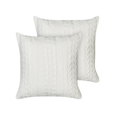 Lot de 2 coussins CADETIA Coton 45 x 45 cm Unicolore Blanc product