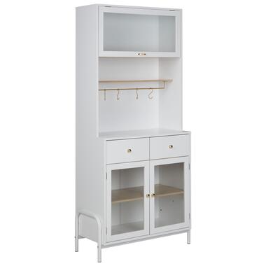 Armoire à vitrine avec portes vitrées blanc PARLIN product