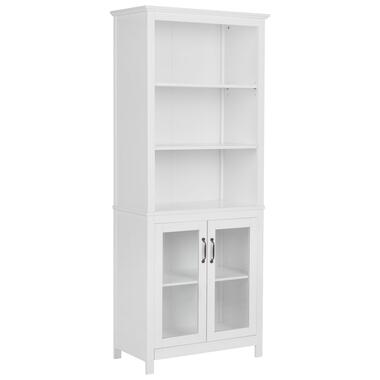 Armoire à vitrine avec portes vitrées blanc LUSBY product