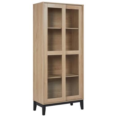 Armoire à vitrine avec portes vitrées bois clair RUMSON product