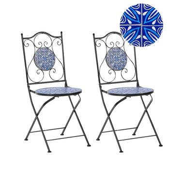 CIGLIANO - Tuinstoel set van 2 - Zwart - Metaal product