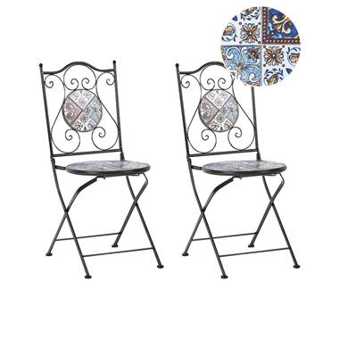 CIVITA - Tuinstoel set van 2 - Zwart - Metaal product