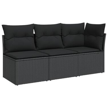 vidaXL - canapé de jardin - Noir - Rotin synthétique product