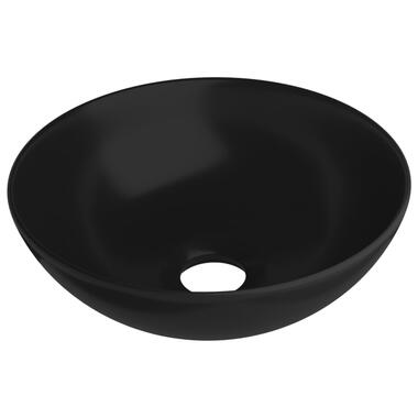 vidaXL Lavabo de salle de bain Céramique Noir mat Rond product