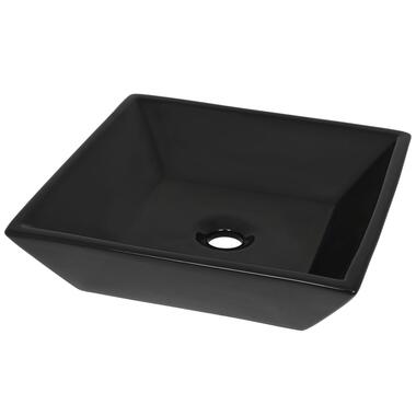 vidaXL Lavabo Céramique carré Noir 41,5 x 41,5 x 12 cm product