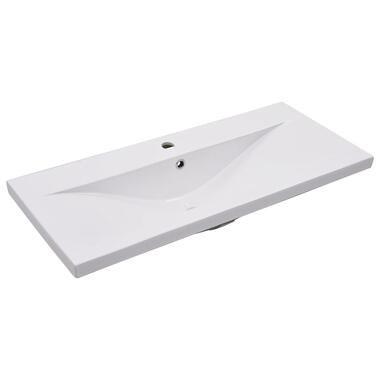 vidaXL Lavabo encastré 91 x 39,5 x 18,5 cm Céramique Blanc product