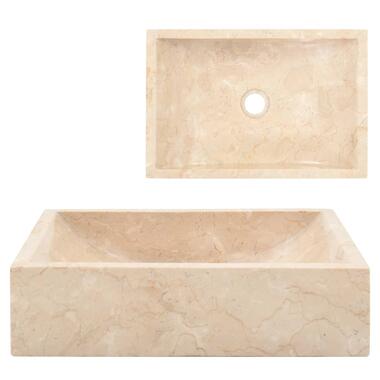 vidaXL Lavabo 45x30x12 cm marbre crème brillant product